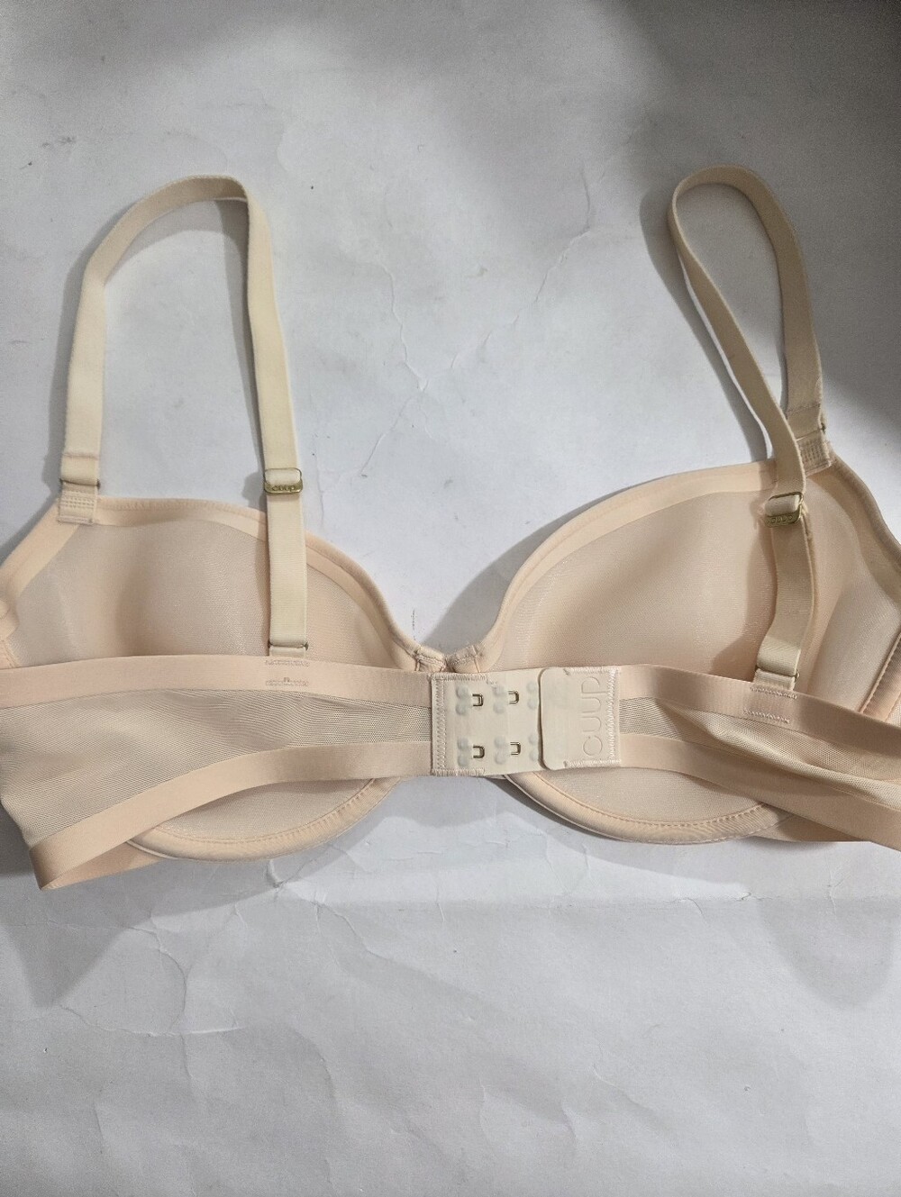 Cuup Demi T-Shirt Bra 34D Sand Beige Tan Cream Underwire Unlined - Picture 2 of 6